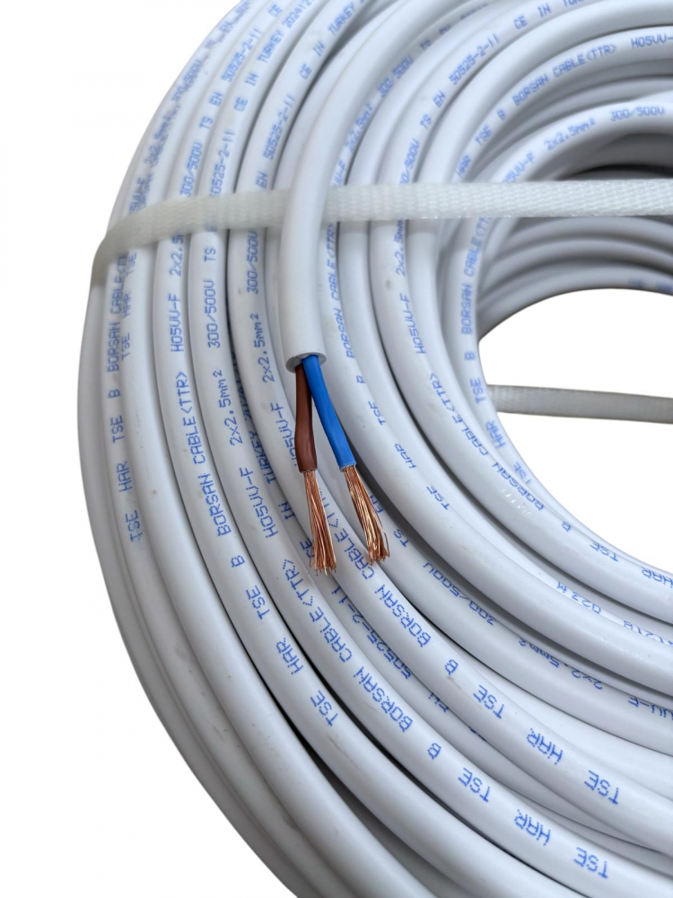 Cablu electric Ø8mm, 2 x 2.5mm², rola 100 metri, TTR, 11.7 KG, AVI-4795 [1]