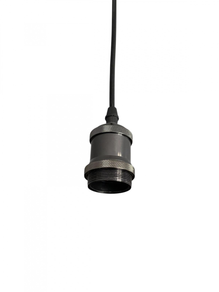 Cablu pendul cu dulie decorativa, suport metalic tavan, reglabil pe inaltime, E27, bec 4431 inclus, negru, AVI-4821 [6]
