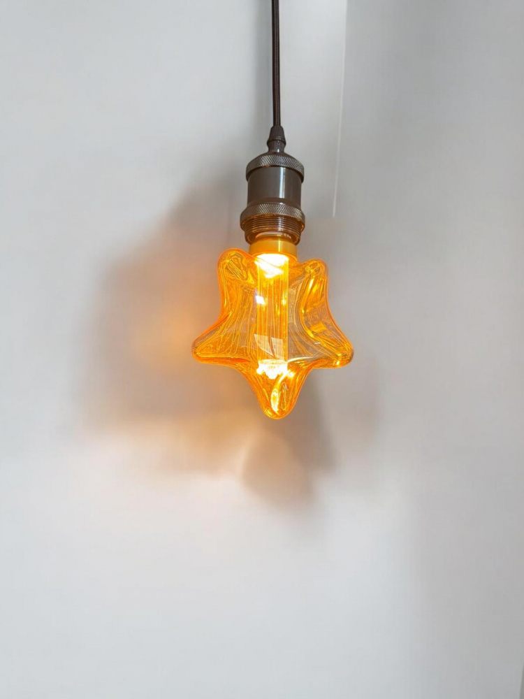 Cablu pendul cu dulie decorativa, suport metalic tavan, reglabil pe inaltime, E27, bec 4825 inclus, negru, AVI-4821 [1]