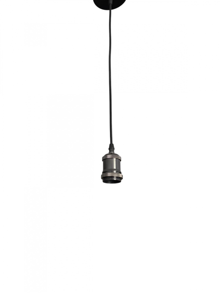 Cablu pendul cu dulie decorativa, suport metalic tavan, reglabil pe inaltime, E27, bec neinclus, negru, AVI-4821 [2]