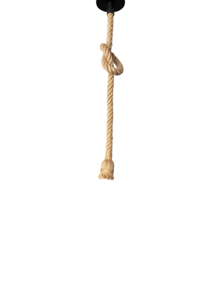 Cablu pendul cu franghie iuta 90 cm, aspect retro, cu soclu E27, suport metalic tavan, bec neinclus, AVI-4819 [3]