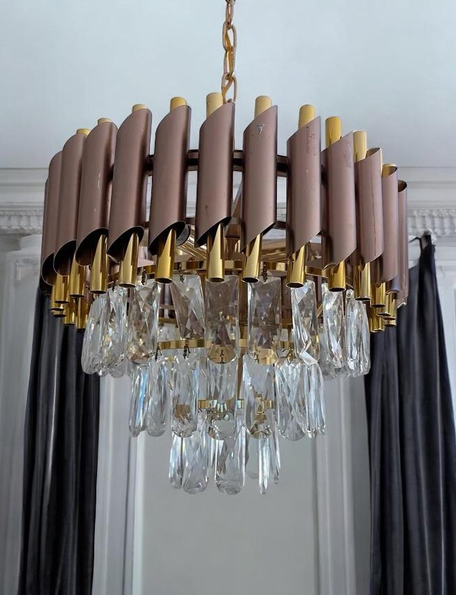 Candelabru Ø40 cm, maro bronz - auriu, E14, AVI-4377 [2]