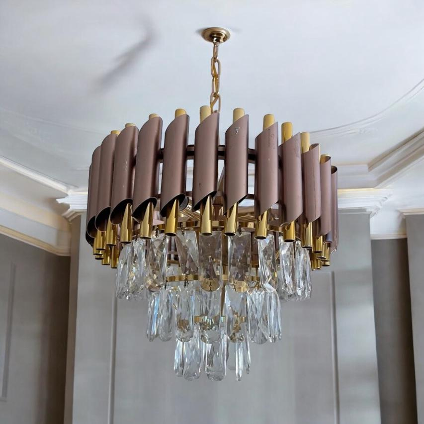 Candelabru Ø40 cm, maro bronz - auriu, E14, AVI-4377 [3]