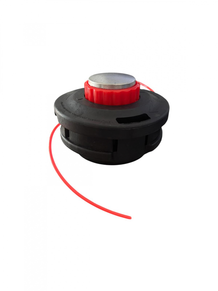 Cap motocoasă tambur universal Ø12.5 cm – buton metalic, negru-portocaliu, 500g, M10 x 1.25mm, AVI-4775 [2]