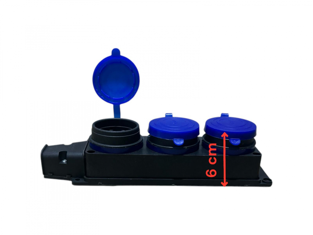 Cap pentru prelungitor cu 3 prize, cu capace, H 6cm, AVI-1842 [2]