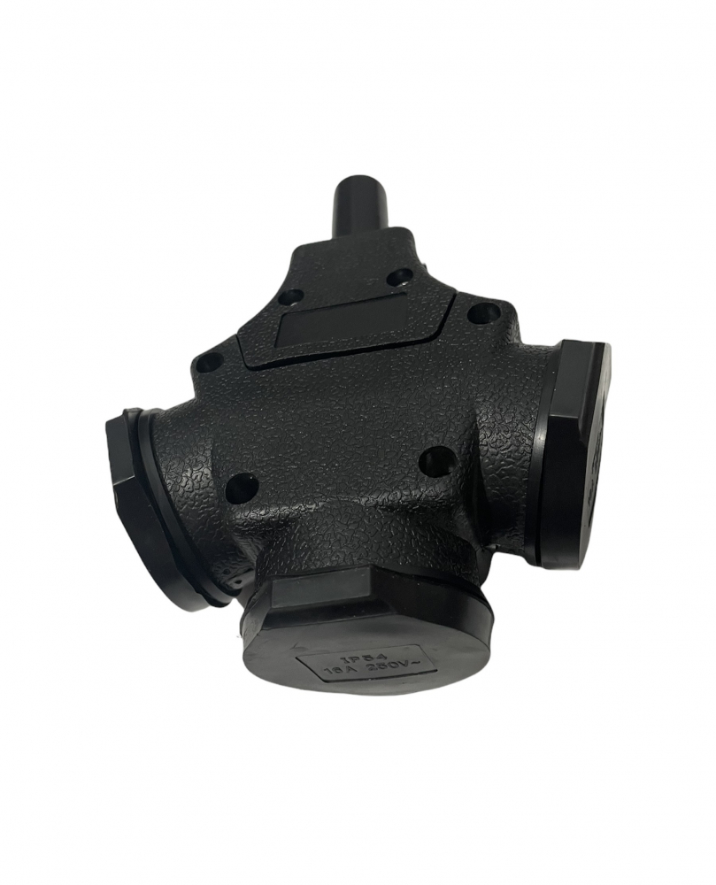 Cap prelungitor cauciucat cu protectie la umezeala cu 3 prize si capace IP54 TS-2004 [4]