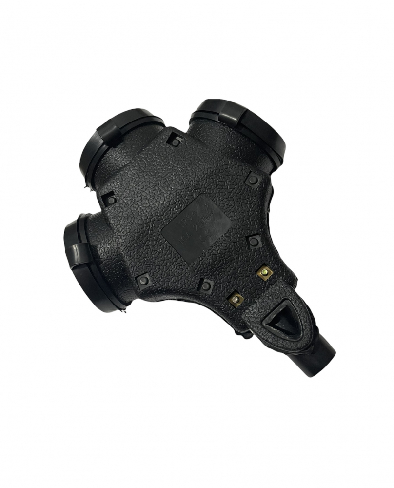 Cap prelungitor cauciucat cu protectie la umezeala cu 3 prize si capace IP54 TS-2004 [5]