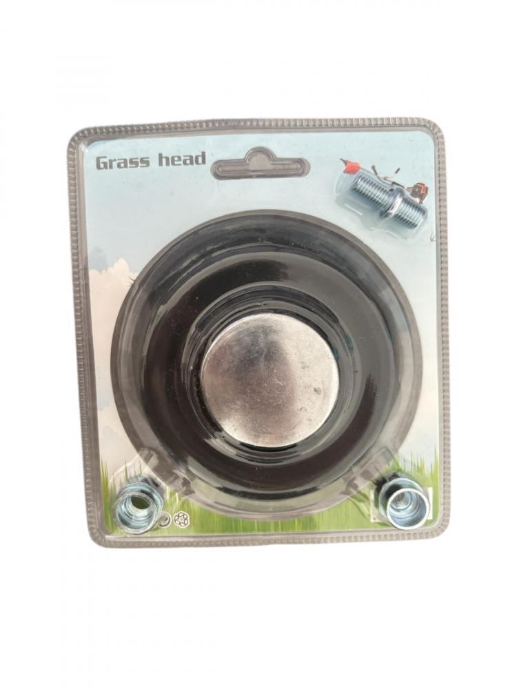 Cap tambur / mosor motocoasa Ø12cm, buton aluminiu, filet M10*1.25 cu adaptoare pentru filet M8*1.25 si M10*1.0, 440gr, AVI-2951 [5]
