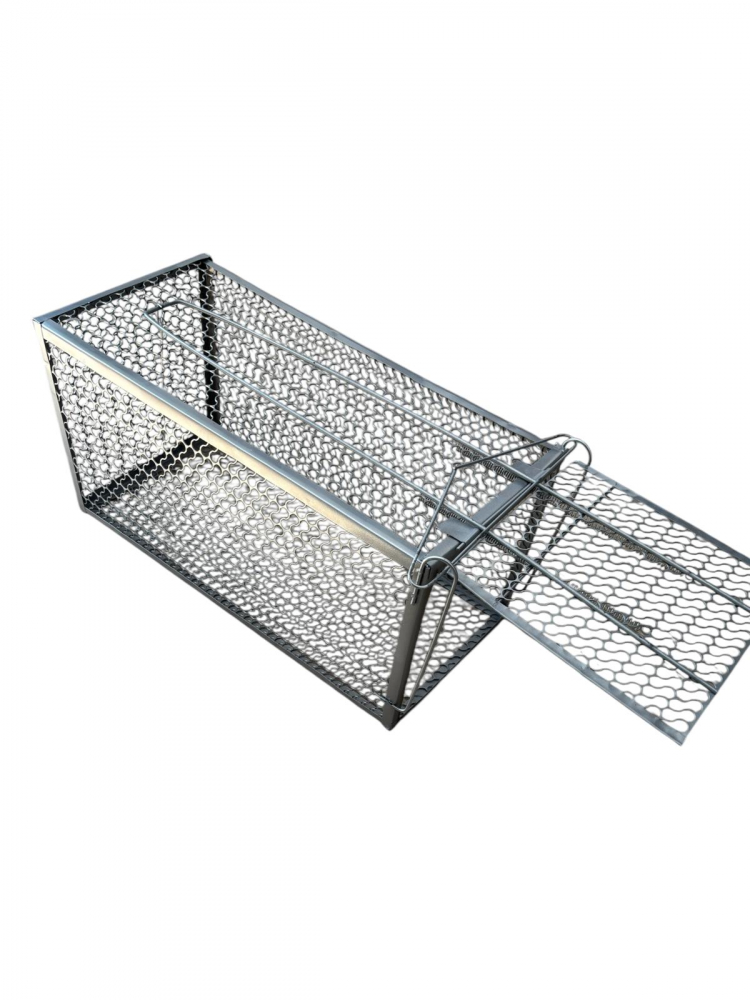 Capcana metalica mare tip cusca pentru sobolani, soareci si alte rozatoare, animal friendly 38 x 18 x 18cm, AVI-4753 [1]