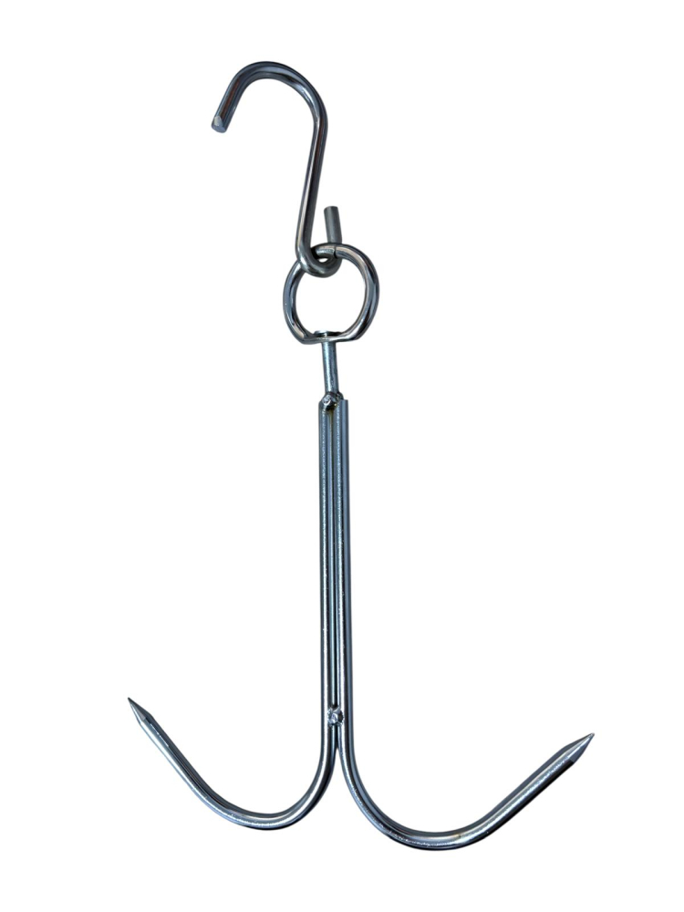 Cârlig pentru carne, rotativ, dublu la bază, 30 cm, 6,5 mm, 200 g, pentru măcelărie, afumare și depozitare, AVI-4980 [1]