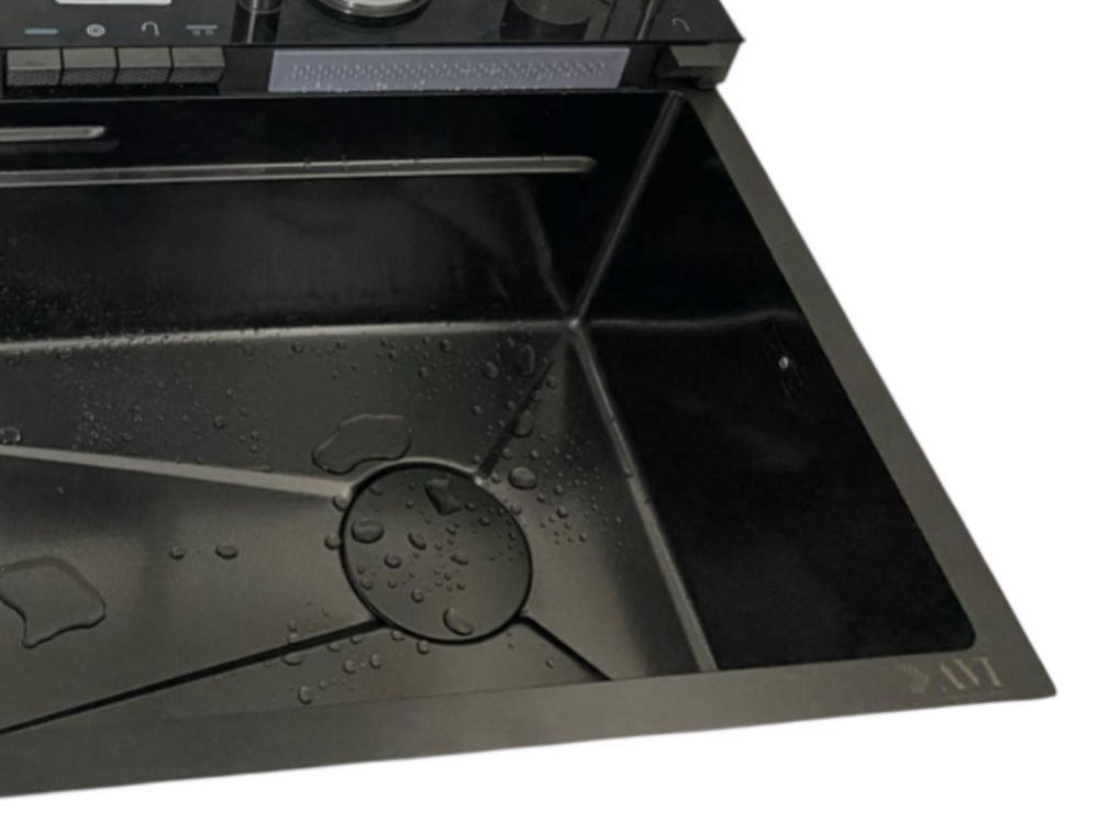 Chiuveta AVI® multifunctionala cu doua cascade, iluminare LED autonoma, spalator pahare, tavite, tocator, set scurgere si racorduri incluse, 750 x 460mm, AVI-4089 [3]