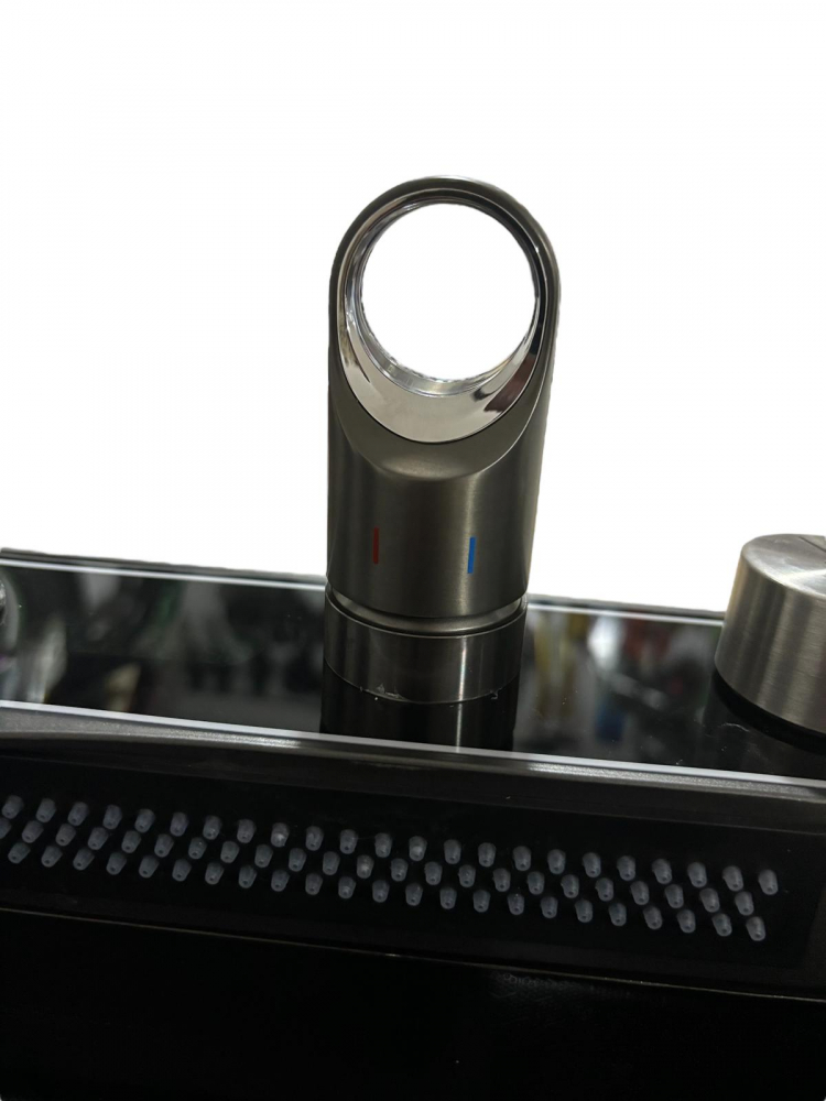 Chiuveta bucatarie, multifunctionala, inox 304 baterie completa cu spalator pahare, cascada tip ploaie, banda LED, afisaj temperatura autonom, 750 x 450mm, accesorii incluse, AVI-4585 [10]