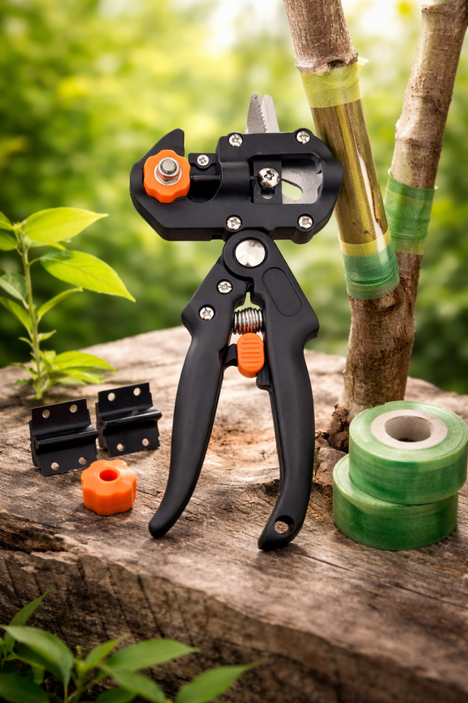 Clește altoit, AVI®, 3 lame U, V și Ω, lamă rezervă inclusă, foarfece altoire pomi și viță de vie, AVI-3957 [2]