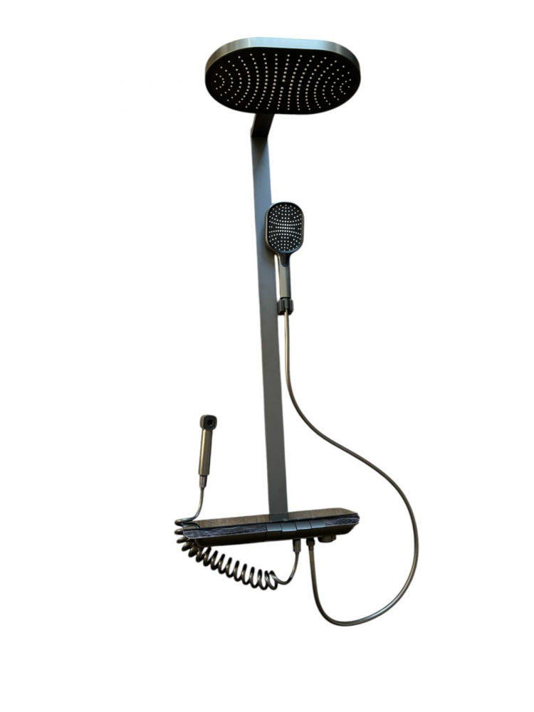 Coloana de dus completa, panou de comanda mare - 42cm, autonoma, joc de lumini, afisare temperatura apa, nu necesita conectarea la o sursa de energie, AVI-4833 [12]