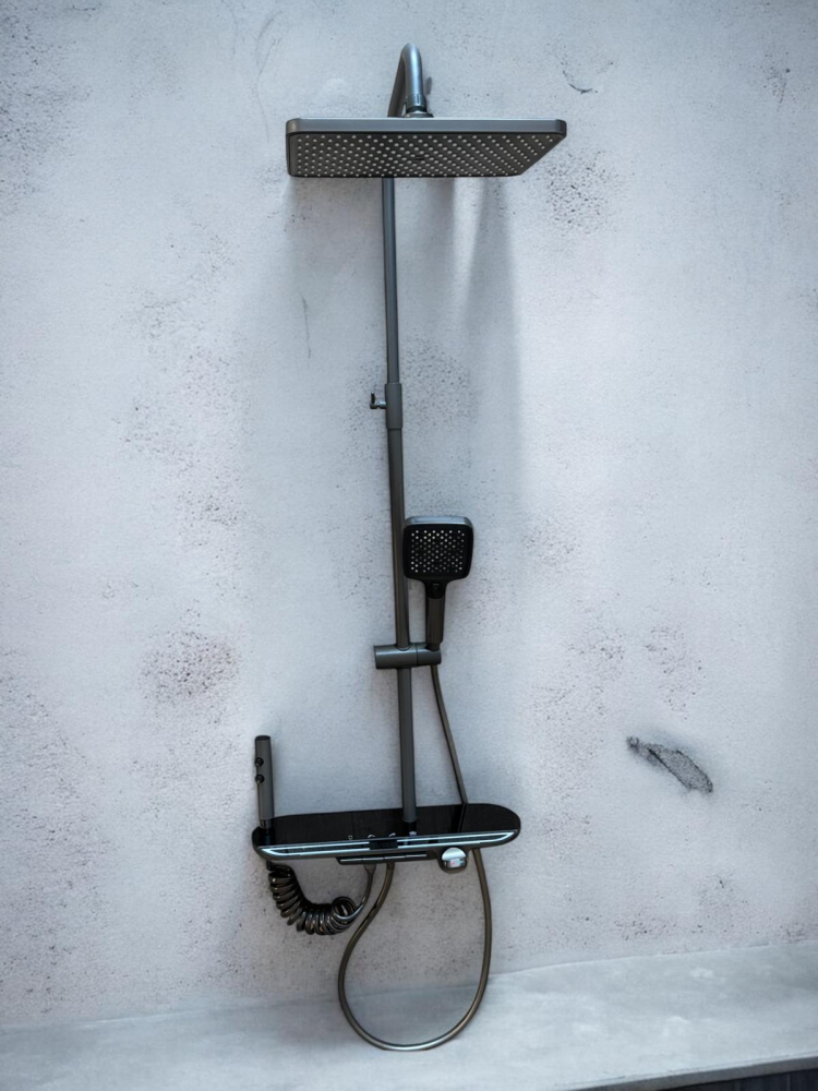 Coloana de dus completa, panou de comanda mare - 46cm, autonoma, joc de lumini, afisare temperatura apa, nu necesita conectarea la o sursa de energie, AVI-4832 [2]