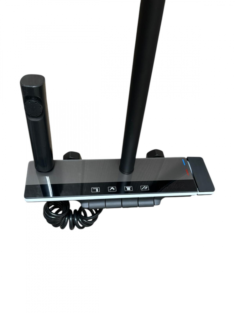 Coloana de dus premium completa, panou de comanda metal 1.55 kg, 29.5 cm, autonoma, banda LED si afisare temperatura apa, nu necesita conectarea la o sursa de energie, tevi metal, AVI-4846 [6]