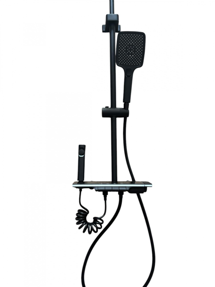 Coloana de dus premium completa, panou de comanda metal 1.55 kg, 29.5 cm, autonoma, banda LED si afisare temperatura apa, nu necesita conectarea la o sursa de energie, tevi metal, AVI-4846 [4]