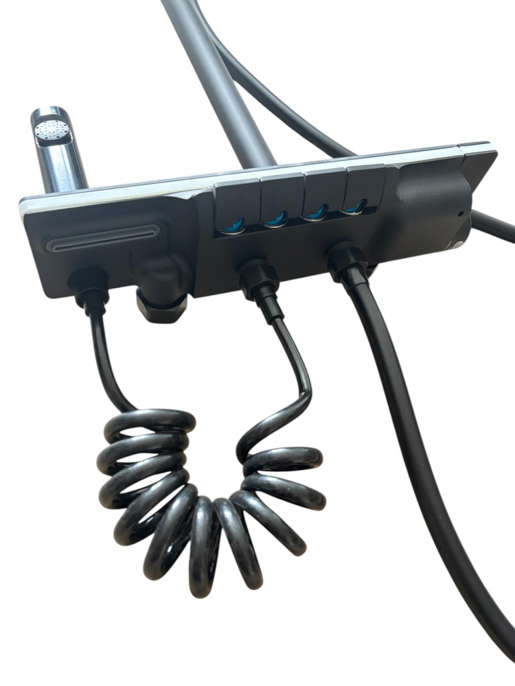 Coloana de dus premium completa, panou de comanda metal 1.55 kg, 29.5 cm, autonoma, banda LED si afisare temperatura apa, nu necesita conectarea la o sursa de energie, tevi metal, AVI-4846 [5]