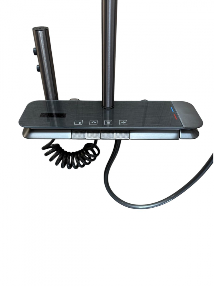 Coloana de dus premium completa, panou de comanda metal 2.1kg, 32 cm, autonoma, banda LED si afisare temperatura apa, nu necesita conectarea la o sursa de energie, tevi metal, AVI-4867 [2]