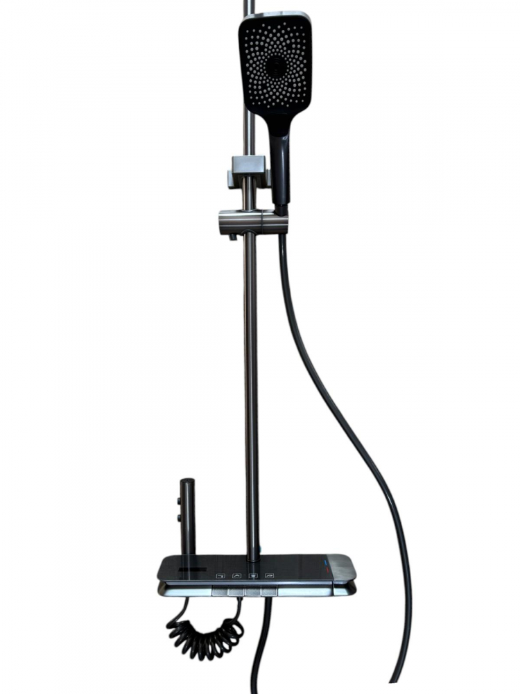 Coloana de dus premium completa, panou de comanda metal 2.1kg, 32 cm, autonoma, banda LED si afisare temperatura apa, nu necesita conectarea la o sursa de energie, tevi metal, AVI-4867 [4]