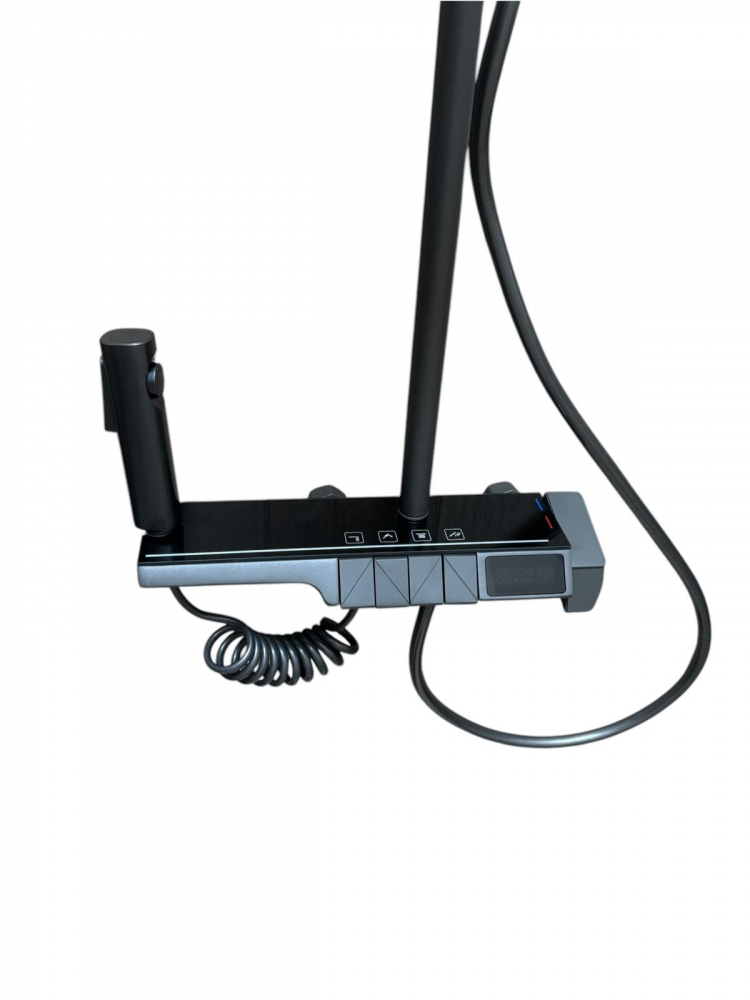Coloana de dus premium completa, panou de comanda metal 2.20 kg, 34.5 cm, autonoma, banda LED si afisare temperatura apa, nu necesita conectarea la o sursa de energie, tevi metal, AVI-4845 [6]