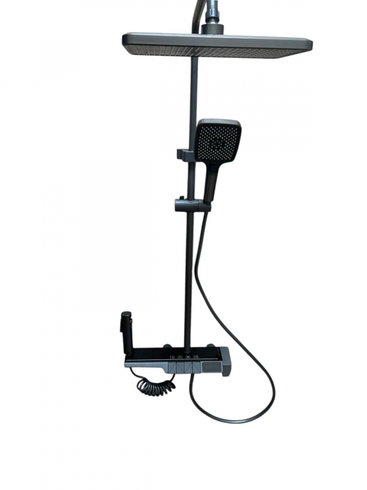 Coloana de dus premium completa, panou de comanda metal 2.20 kg, 34.5 cm, autonoma, banda LED si afisare temperatura apa, nu necesita conectarea la o sursa de energie, tevi metal, AVI-4845 [3]