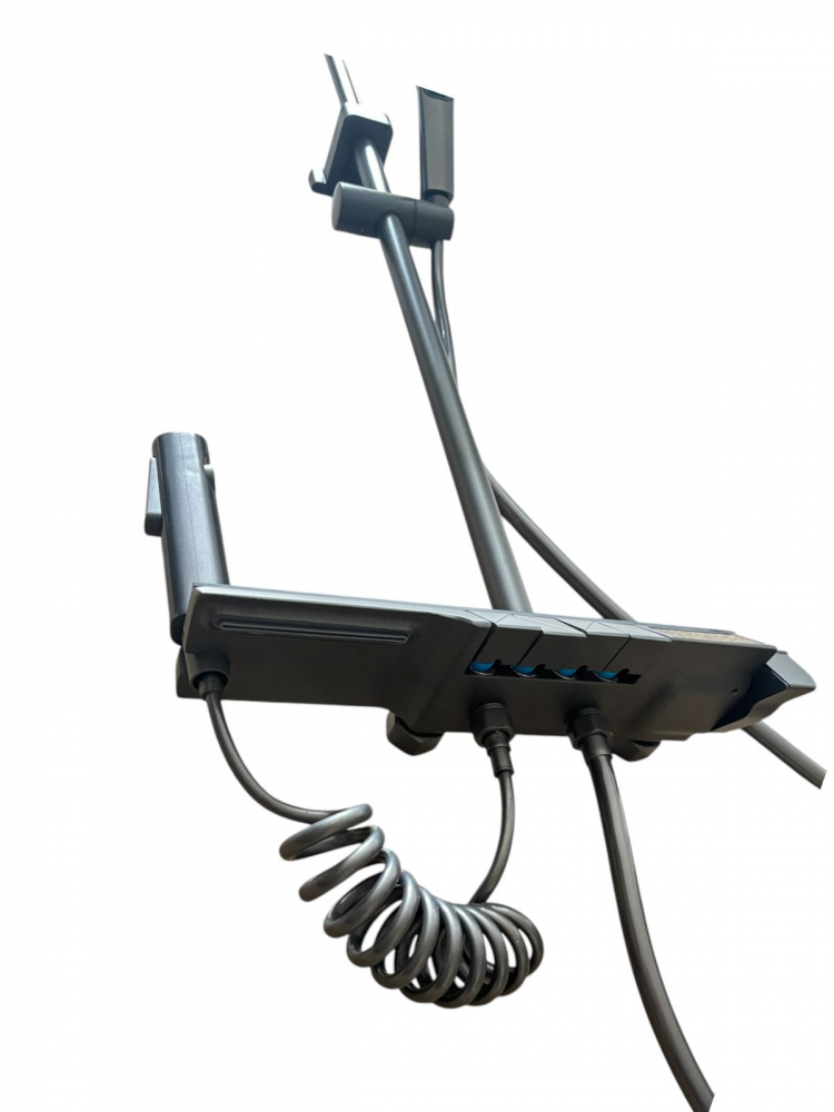 Coloana de dus premium completa, panou de comanda metal 2.20 kg, 34.5 cm, autonoma, banda LED si afisare temperatura apa, nu necesita conectarea la o sursa de energie, tevi metal, AVI-4845 [4]