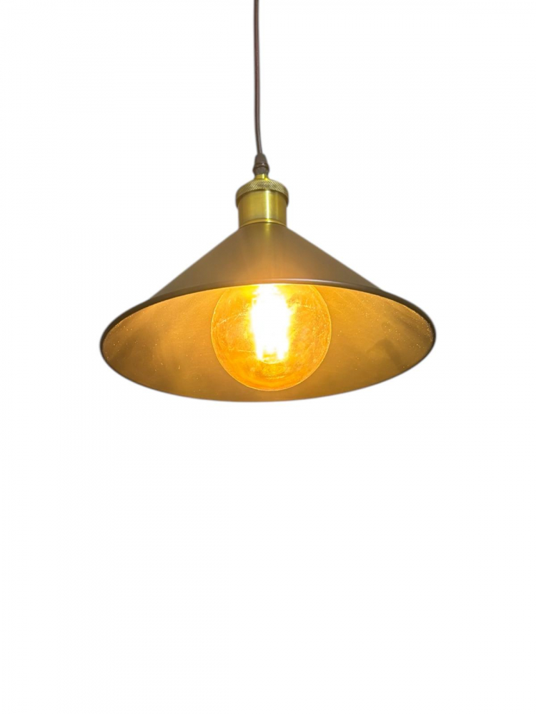 Corp de iluminat E27 tip pendul corp metalic conic cu Ø 16 cm, bec 4808 inclus, negru, AVI-4809 [3]