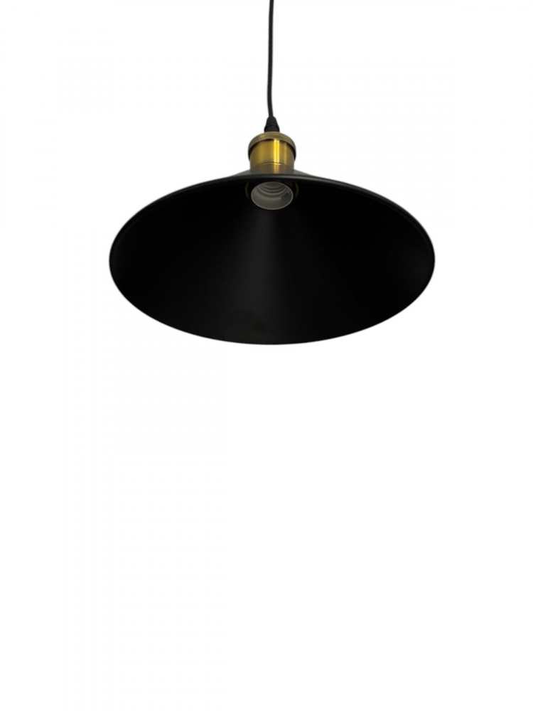 Corp de iluminat E27 tip pendul corp metalic conic cu Ø 16 cm, bec neinclus, negru, AVI-4809 [4]