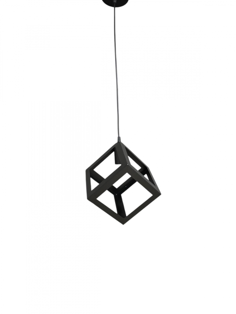 Corp de iluminat E27 tip pendul corp metalic cubic cu latura de 16 cm, bec neinclus, AVI-4810 [4]