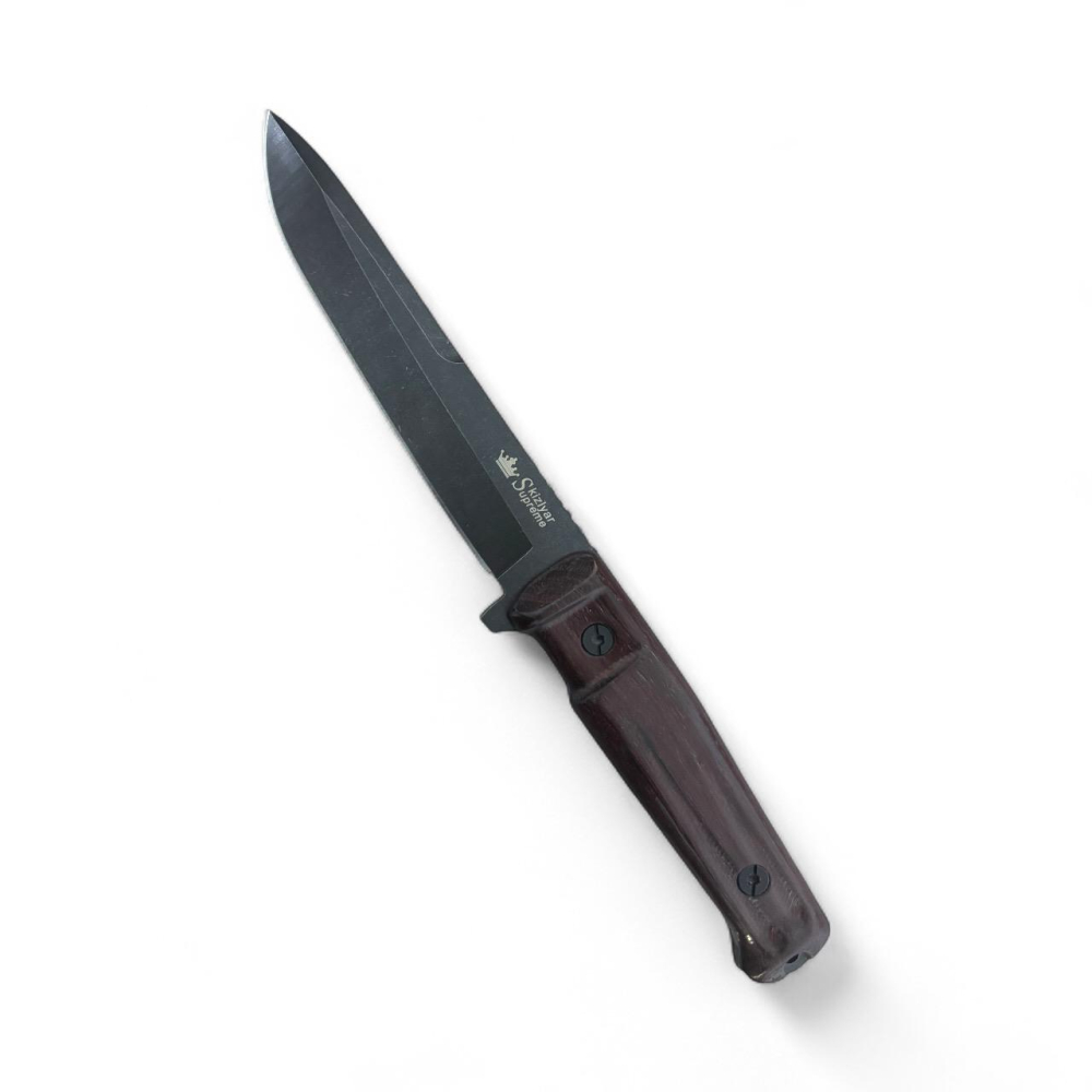 Cuțit AVI® de vânătoare și drumeție, tactic, full tang, lamă 15 cm, total 28 cm, grosime 5 mm, oțel D2, teacă tactică camuflaj inclusă, AVI-5112 [1]