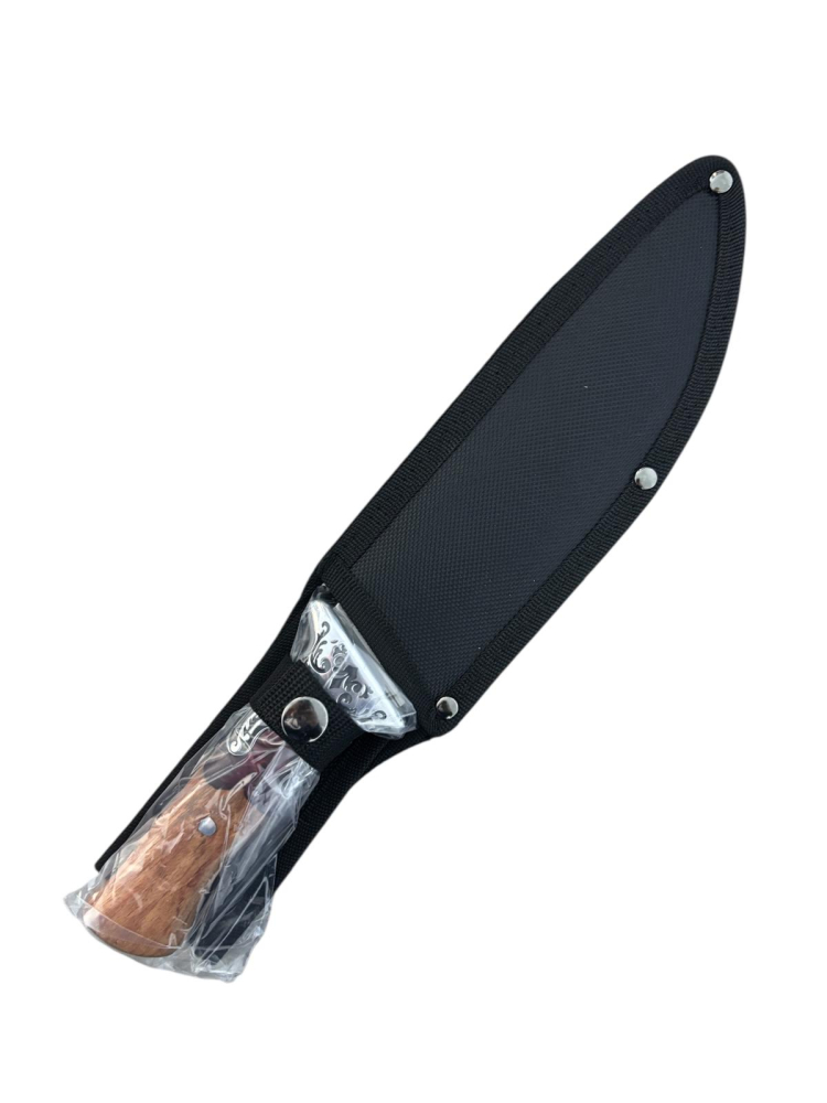 Cuțit de vânătoare AVI® outdoor, lamă 19 cm, lungime totală 32 cm, grosime lamă 4 mm, 290 g, mâner lemn cu inserție rășină epoxidică, teacă textilă, AVI-5167 [2]