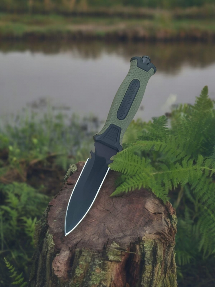 Cutit tactic cu dublu tais, lama 11cm, spargator geam, teaca rigida, 2928B, AVI-4155 [2]