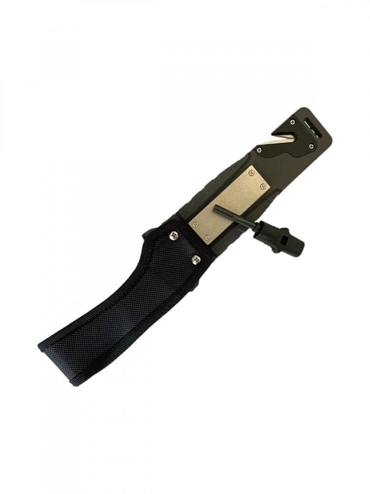 Cutit tactic lama 11cm, de supravietuire, teaca rigida cu accesoriu taiat centuri si cremene, 3658A, AVI-4163 [4]