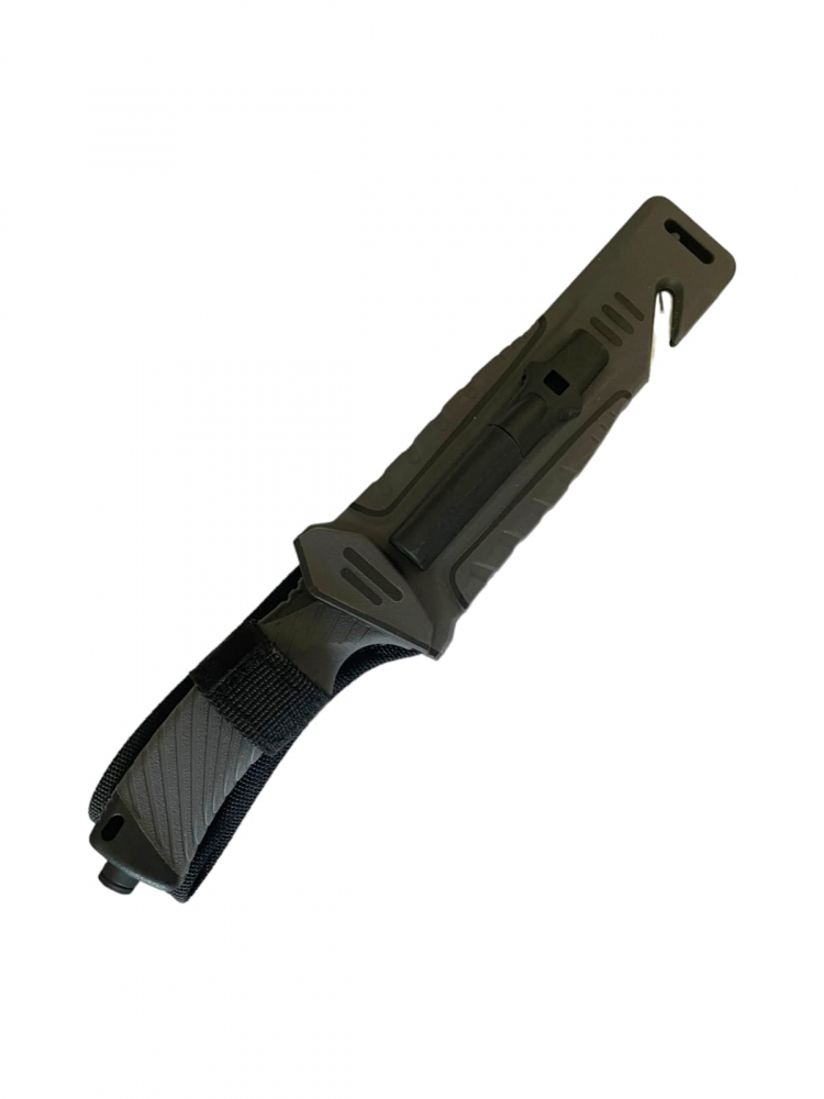Cutit tactic lama 11cm, de supravietuire, teaca rigida cu accesoriu taiat centuri si cremene, 3658A, AVI-4163 [3]