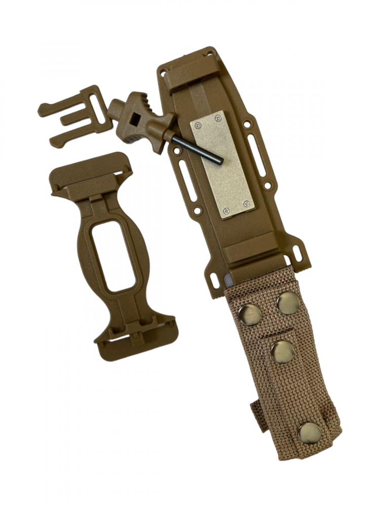 Cutit tactic lama 12.5 cm, de supravietuire, teaca cu cremene, AVI-4185 [5]