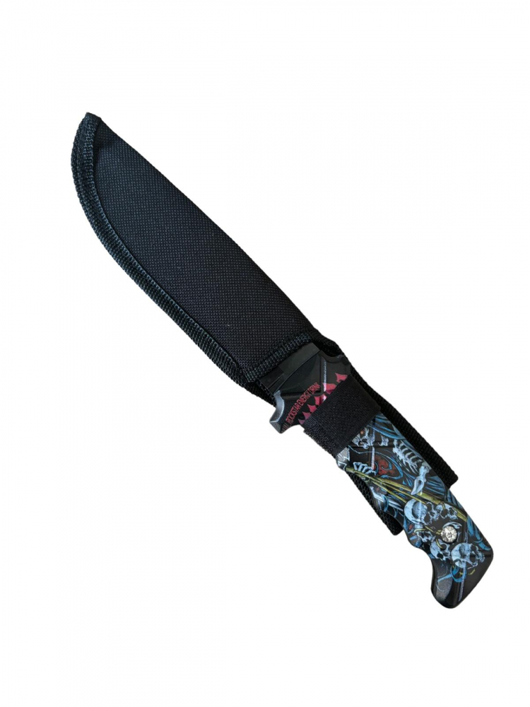 Cutit tactic lama 12cm, de supravietuire, teaca textil, AVI-4182 [2]