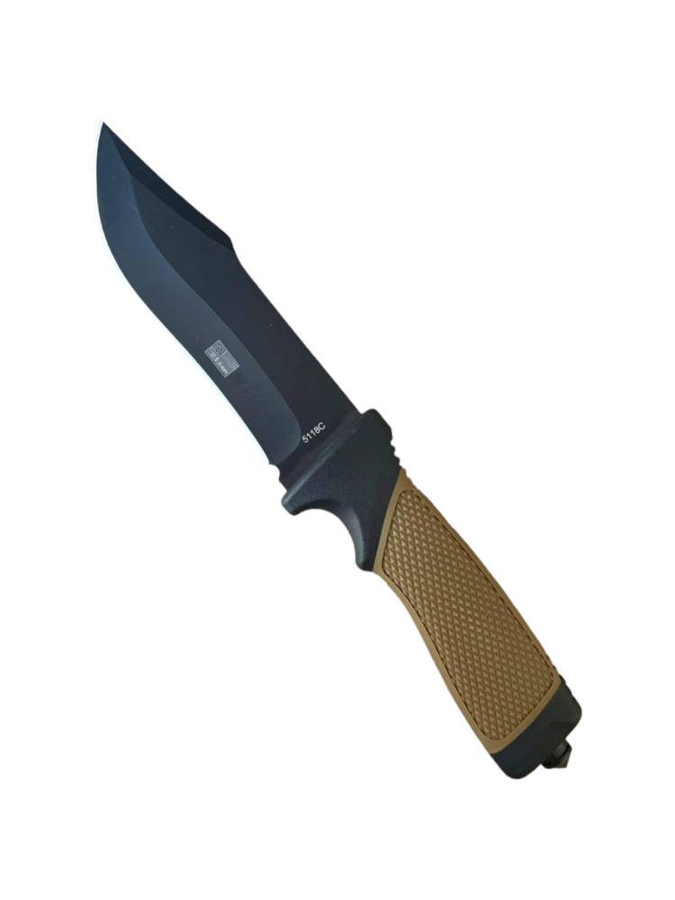 Cutit tactic lama 13cm, de supravietuire, teaca rigida cu busola si cremene, 5118C, accesoriu spart geam AVI-4190 [1]