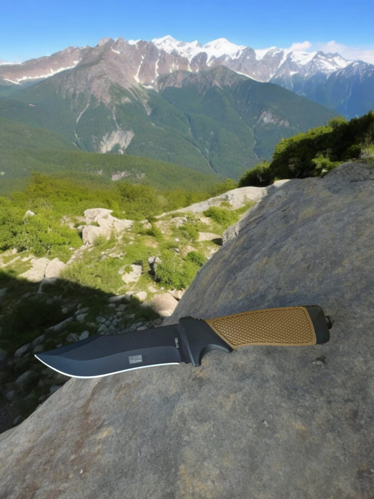 Cutit tactic lama 13cm, de supravietuire, teaca rigida cu busola si cremene, 5118C, accesoriu spart geam AVI-4190 [2]