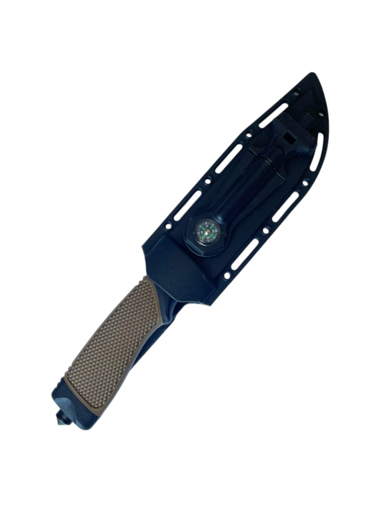 Cutit tactic lama 13cm, de supravietuire, teaca rigida cu busola si cremene, 5128C, accesoriu spart geam, AVI-4191 [2]