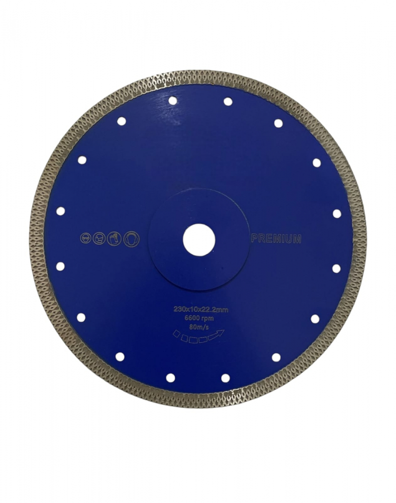 Disc diamantat 230mm pentru taiere gresie, faianta, pentru polizor unghiular, albastru, AVI-2177A [1]