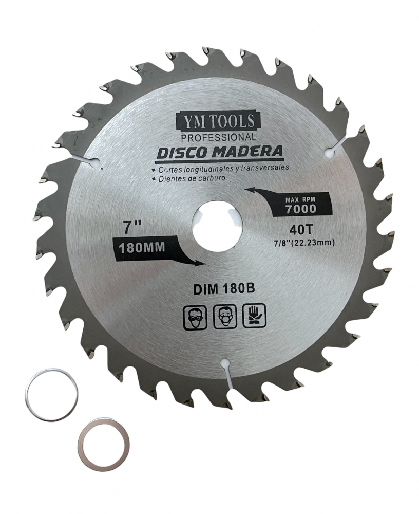 Disc pentru taiat lemnul 180mm premium 40T pentru polizor unghiular 22.23mm TS-3032 [1]