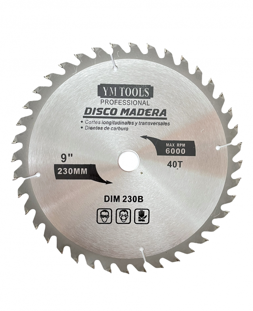 Disc pentru taiat lemnul 230mm premium 40T pentru polizor unghiular 22.23mm TS-3033 [3]