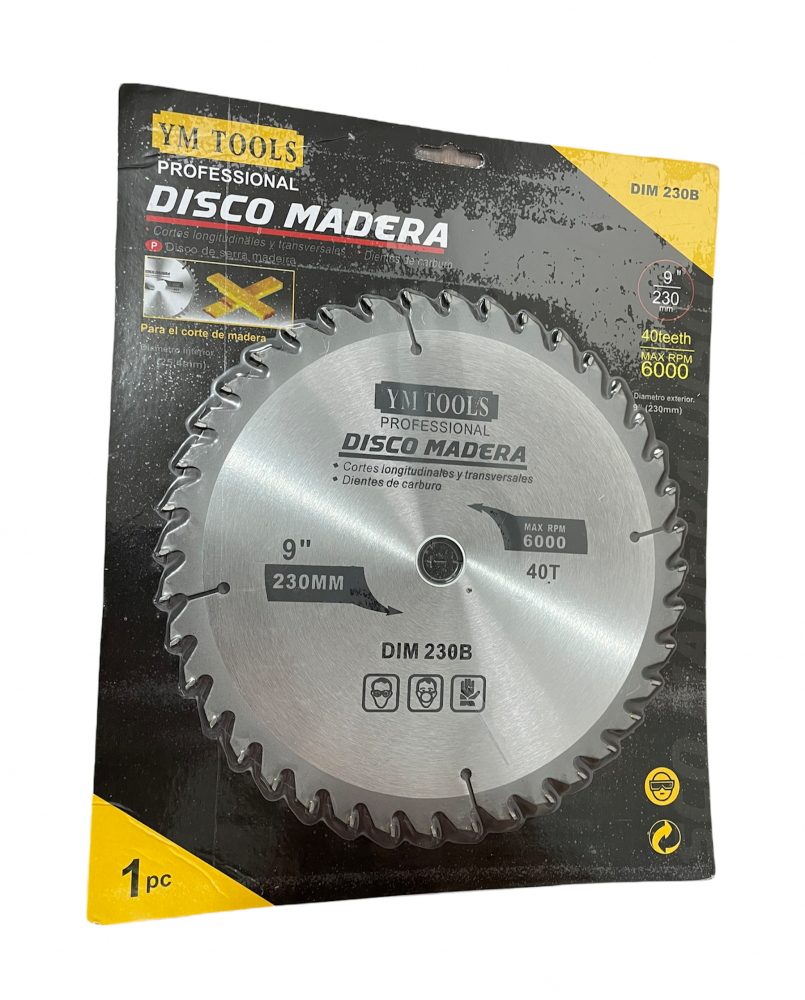 Disc pentru taiat lemnul 230mm premium 40T pentru polizor unghiular 22.23mm TS-3033 [2]