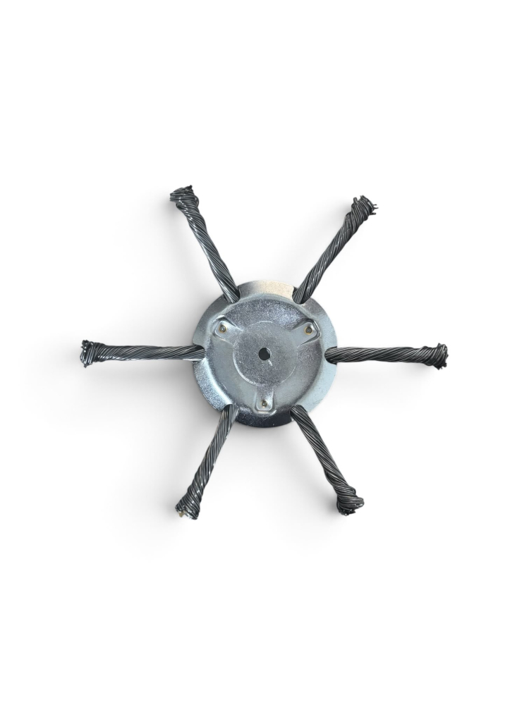 Disc perie sârmă cu 6 brațe împletite pentru trimmer și motocoasă, AVI®, 150 mm (6"), gaură 5 mm, AVI-5836 [2]