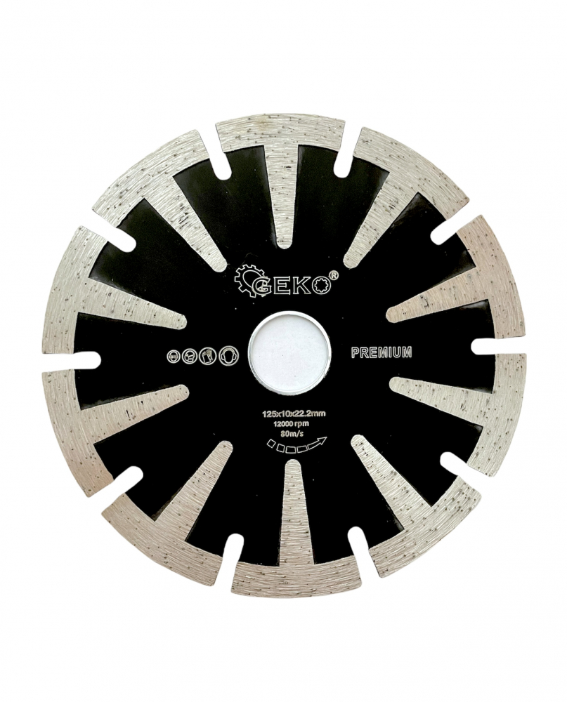 Disc taiere 125 x 10 x 22.2mm diamantat pentru taiat beton / piatra premium, 12.000 rpm negru TS-3034 [4]