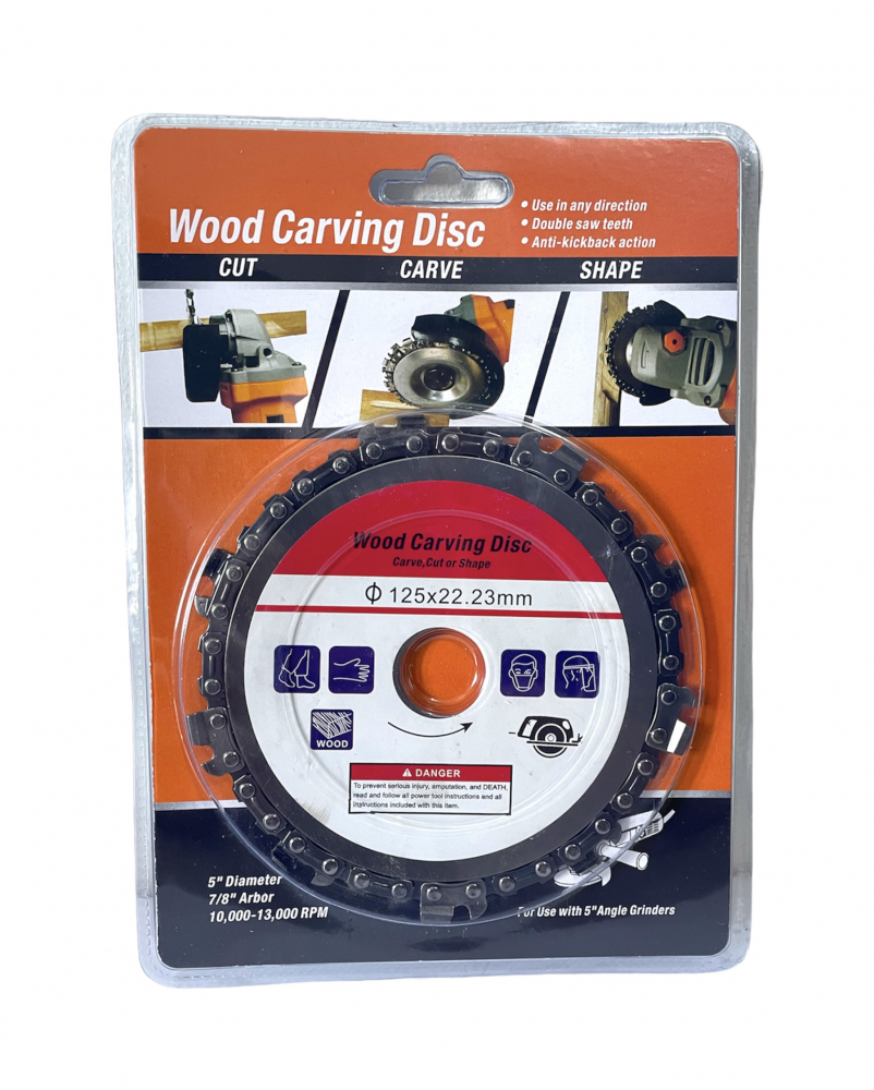 Disc taiere pentru taiat si sculptat lemn cu lant 125 mm pentru polizor unghiular TS-29452 [2]