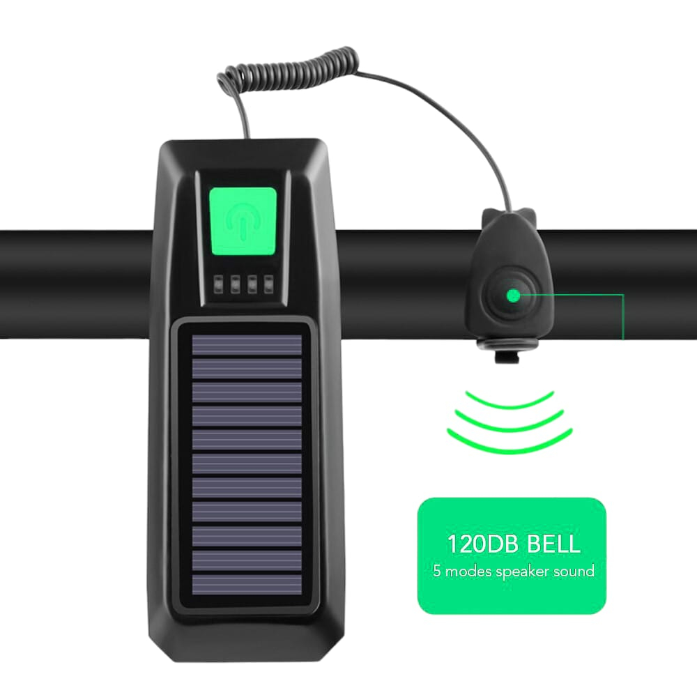 Far bicicleta, incarcare solara si USB, difuzor cu sonerii, AVI-2875 [5]