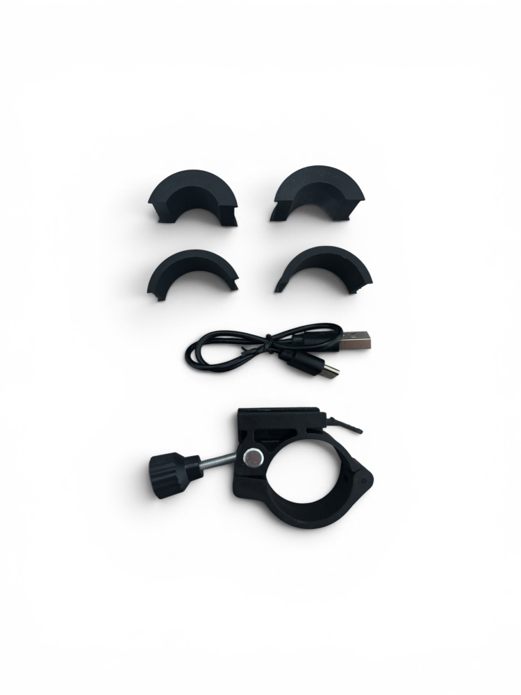 Far pentru bicicletă cu suport universal pentru telefon, AVI®, Auto Lock, sonerie puternică, încărcare USB-C, afișaj nivel baterie, 14 x 8 cm, AVI-5469 [2]