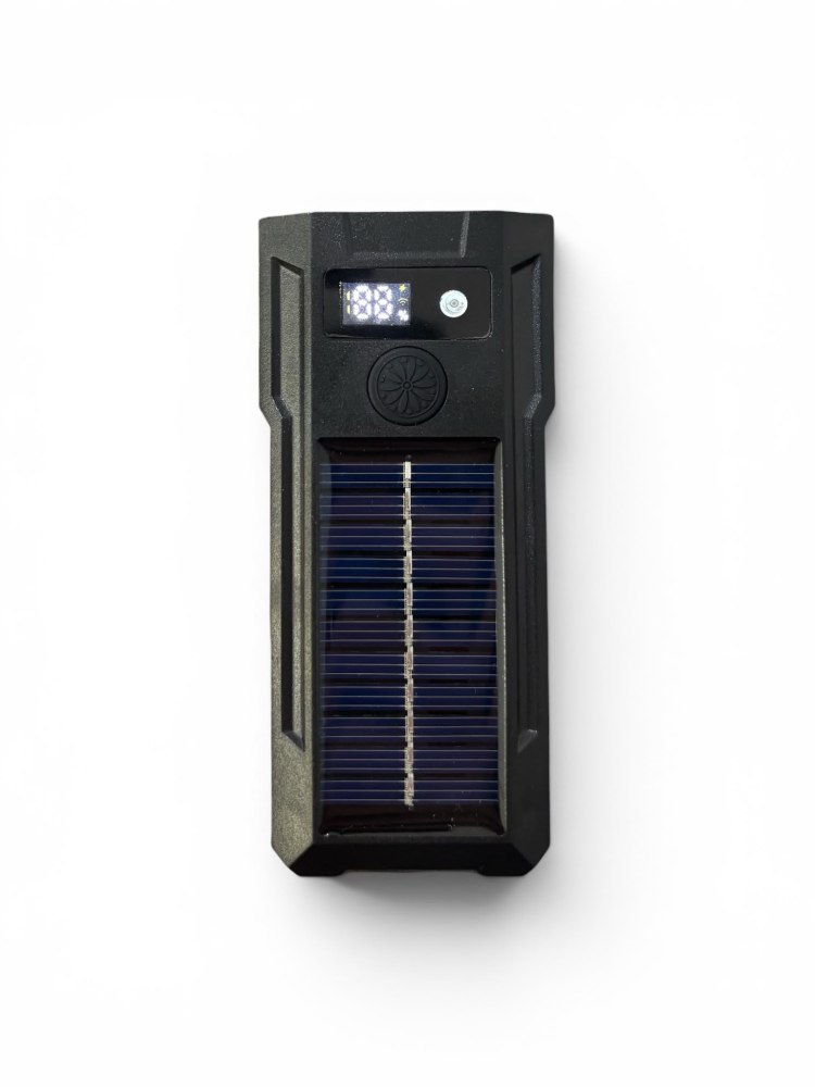 Far pentru bicicletă LED, AVI®, sonerie puternică, încărcare solară și USB-C, display digital baterie, lumină albă și roșie, AVI-5473 [2]
